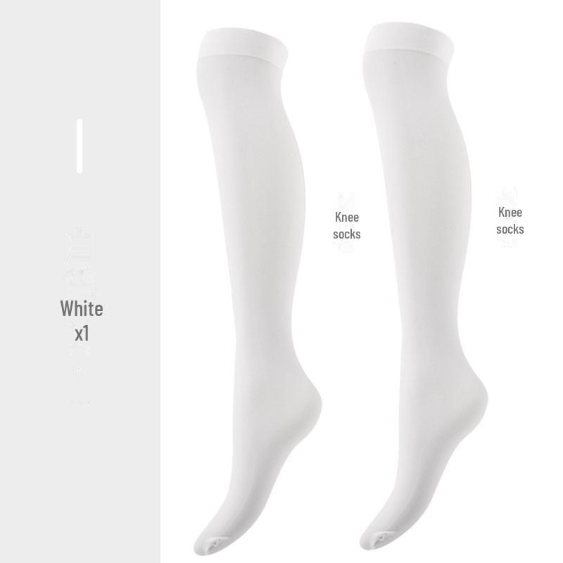 Женские черные летние ультратонкие чулки выше колена в японском стиле Bonas