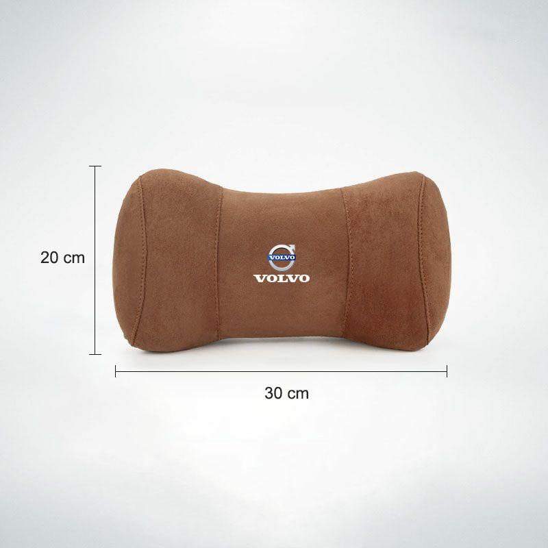 Car Seat Suede Memory Cotton Neck Pillow Headrest For Volvo XC90 V90 V60 XC60 V40 EC40 EX40 S80 S60 S90 C40 XC40 V70 XC70 C30