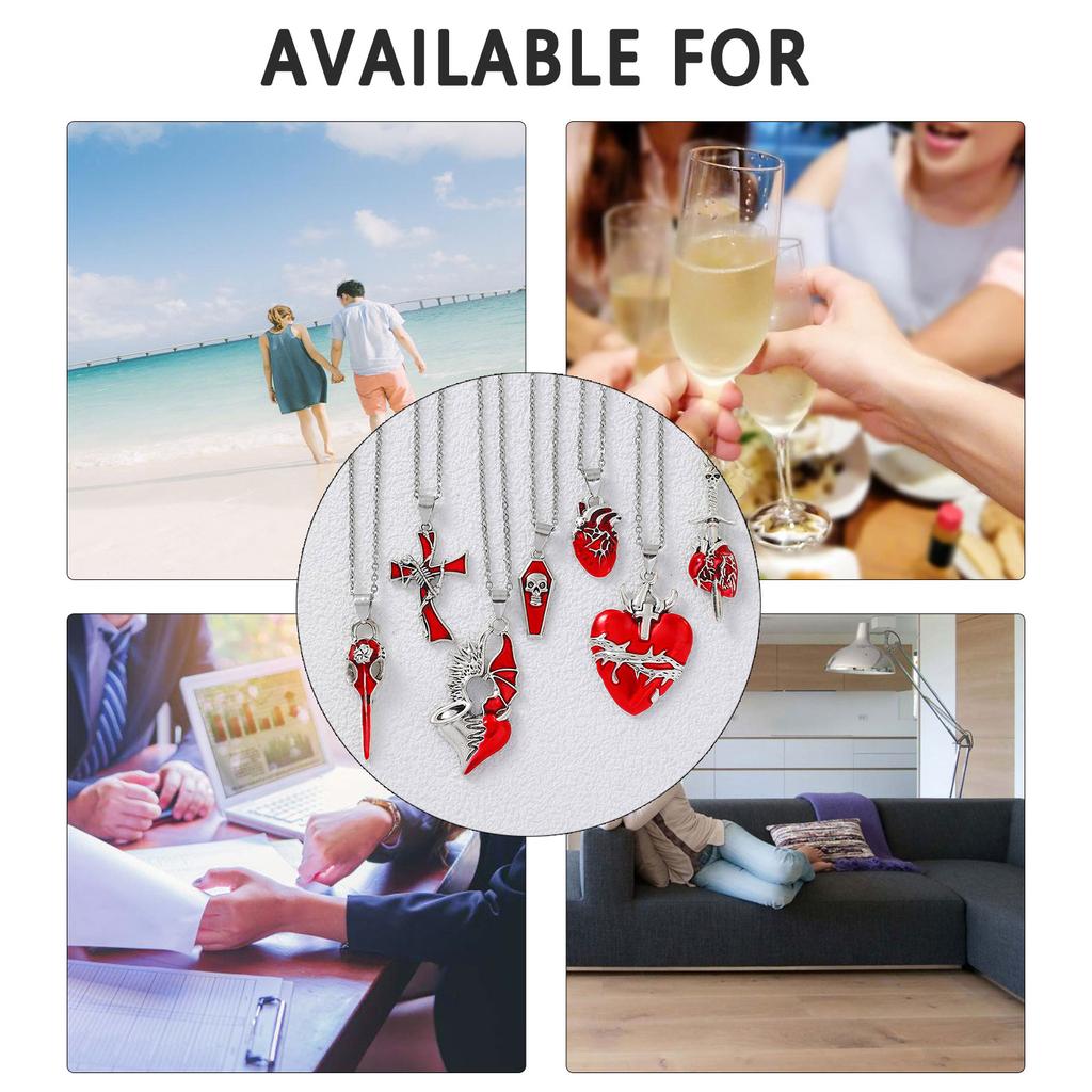 Adjustable Length Neckchain Metal Pendant Necklace Unisex Streetwear Accessory Hip Hop Choker Jewelry for Men and Women