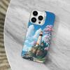 Guidelines Art Lighthouse Phone Case For iPhone 13,15,14,16,12,11,Mini,MAXXS,Pro,SE, White Matte Shockproof Cover