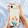 For iPhone 17 Air Case Three Flowers Pattern Printing Straight Edge TPU Phone Back Cover