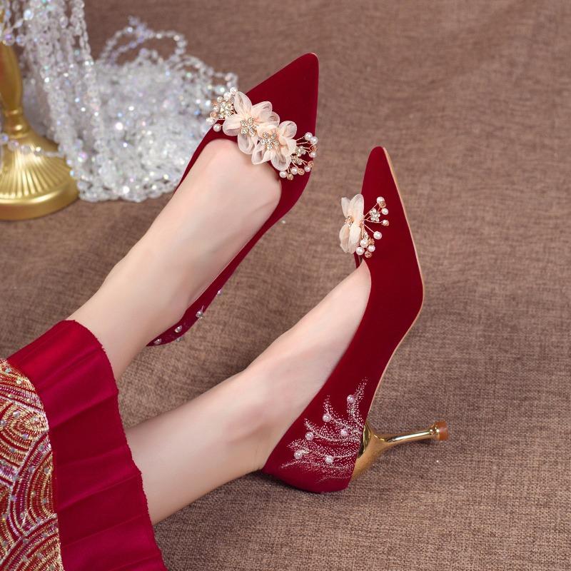 Модные каблуки Туфли на тонком каблуке Сексуальные туфли-лодочки 2025 Новые Универсальные Сандалии-слипоны Женские Остроносые На танкетке На шнуровке Шпилька Кроссдрессеры