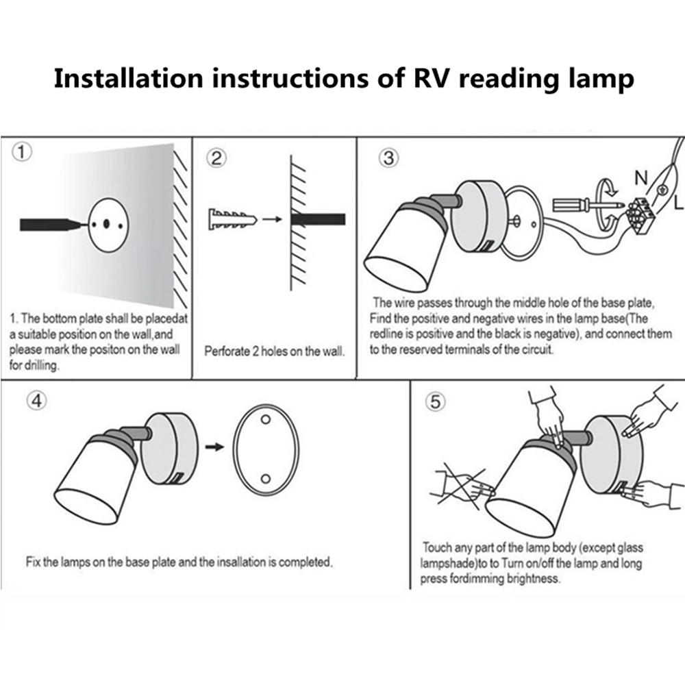 3 Вт 2 А Светодиодный поворотный прикроватный светильник для чтения на диване, настенный светильник для дома на колесах, настольная книжная лампа, теплый