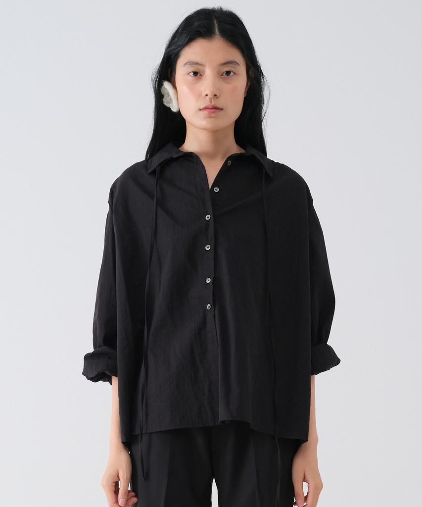 CENTAUR.KR Shirring String Blouse_Black