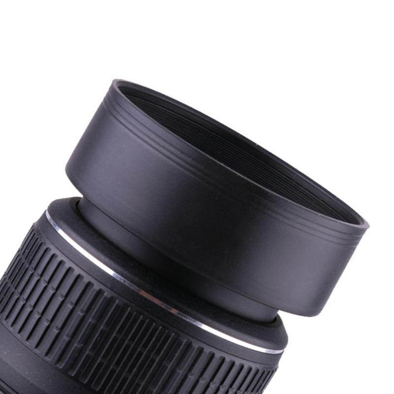 49mm Rubber Camera Lens Hood Set/2pcs Collapsible Designs Reduce Glare and Flares Improve Photography and Video