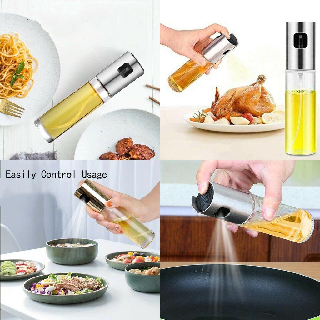 Elegant Stainless Steel Olive Oil Dispenser With Leakproof Pump And Rustresistant Design For Bbq And Cooking