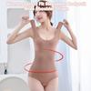 Бесшовное женское боди без рукавов с пряжкой и U-образным вырезом, сексуальное однотонное корректирующее белье без рукавов