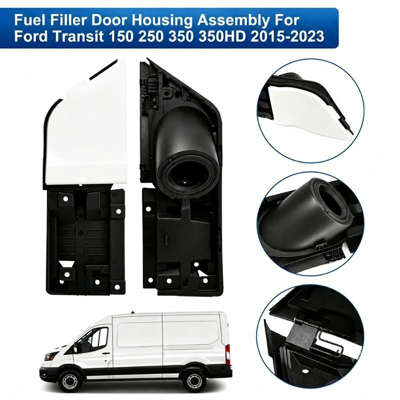 Petrol Fuel Filler Tank Housing Cover & Flap Cap for Ford Transit 150 250 350 350HD 2015- CK4Z5427936A CK4Z61405A26B