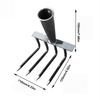 High Carbon Steel Nail Rake Multifunctional 4/7/9/12 Teeth Gardening Weeding Rake Labour-Saving Loose Soil Nail Rake Garden Tool