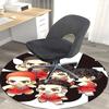 1pc Shohoku Basketball Team Anime Design Round Carpet - Office Chair Mat, Non-Slip Rug for Home Decor, Seasonal Gift, Suitable for Office, Living Room