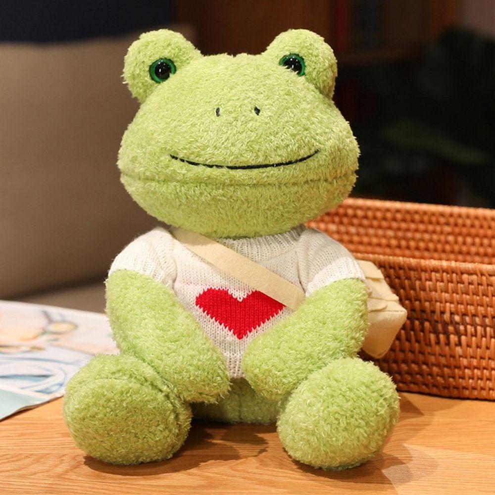 Soft Toy Cartoon Doll Stuffed Animals Sweater Frog Doll Frog Stuffed Toy Dressing Frog Plush Toy