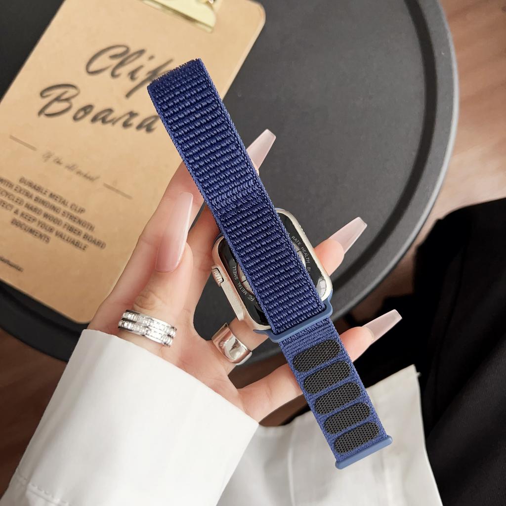 Watch Band for Apple Watch Series 10 9 8 7 SE 6 5 4 3 2 1 42mm 41mm 40mm 38mm Diagonal Stripes Adjustable Nylon Strap