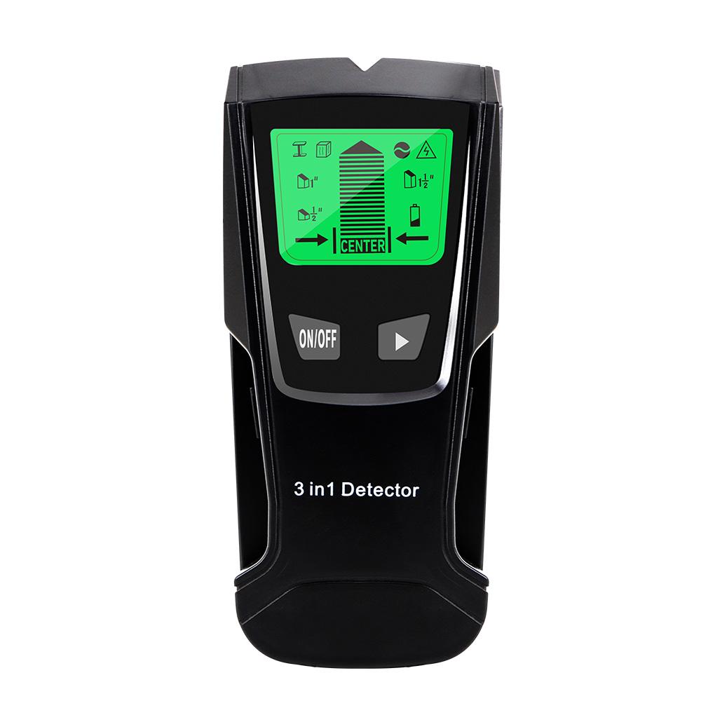Металлоискатель 3 в 1, поиск металлических деревянных шпилек, напряжение переменного тока, провод под напряжением, обнаружение настенного сканера, поиск электрической коробки, настенный детектор