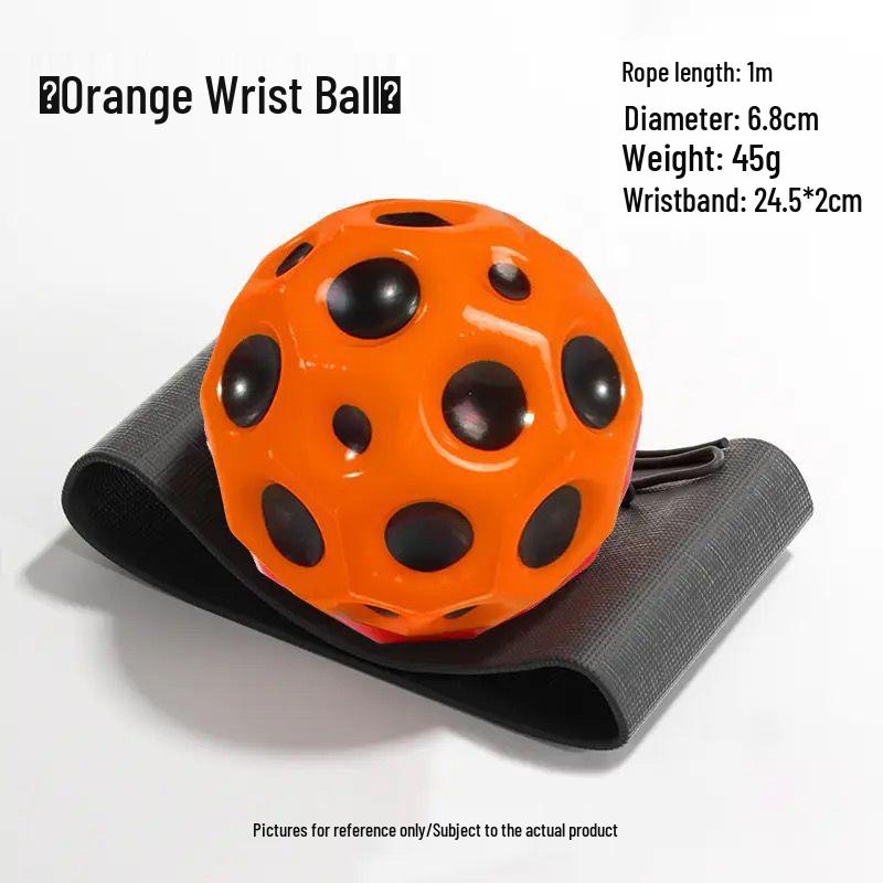 Luminous Rubber Wrist Ball with Elastic Rope - Kids' Rebound Toy for Boys' Boredom Relief