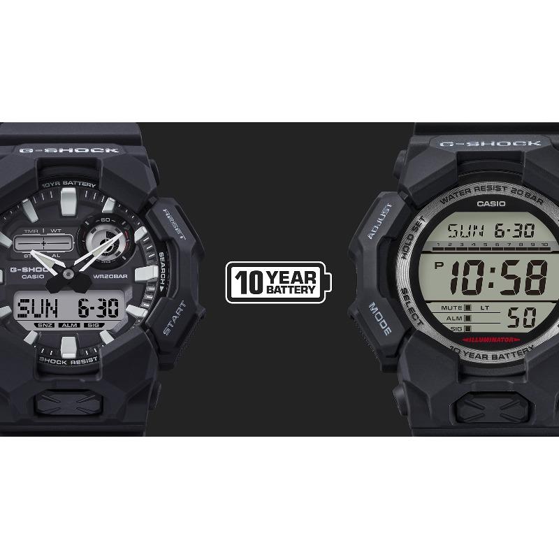 Casio Мужские часы G-SHOCK из смолы, водонепроницаемые 200 м, цифровые, ударопрочные, кварцевые, GA-010-1A