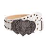 Сердце Однотонные Готические Панк Ремень с Заклепками Y2k Поясные Ремни Для Мужчин Женщин