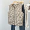 Large Size Autumn and Winter Down Cotton Vest Women's New Light and Enlarged Liner Vest Warm Backing Vest