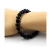 Stones and Minerals. Matte Black Onyx + Black Agate 8mm Pearl Bracelet. Made In France.
