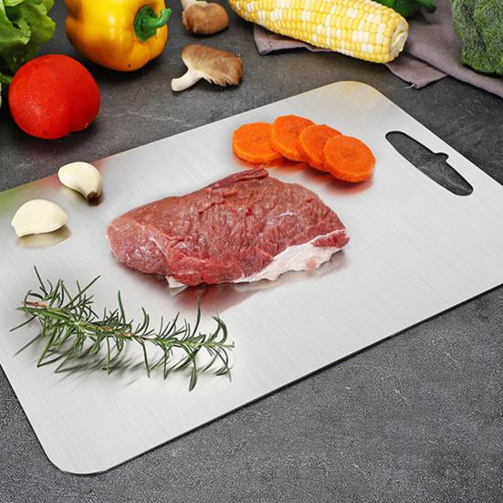 Stainless Steel Cutting Board Heavy Duty Chopping Board Non-Slip Design Easy To Clean Surface Scratch-Resistant Various Sizes Available Kitchen
