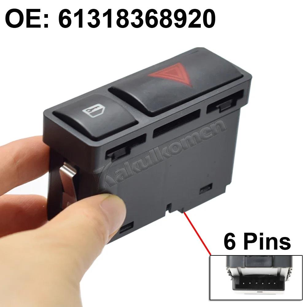 61318368920 For BMW E46 E53 E85 E86 X5 Z4 M3 325 3 Series Hazard Emergency Light Switch Warning Button with Central Lock