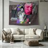 Post Malone Wall Tapestry Aesthetic Wall Hanging Printed Fabric Blanket Decorative Tapestries for Bedroom Living Room Home Decor