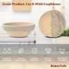 2x 9  inch Rattan Round Sourdough Proofing Baskets with Linen Liner Dough Rising Bowls