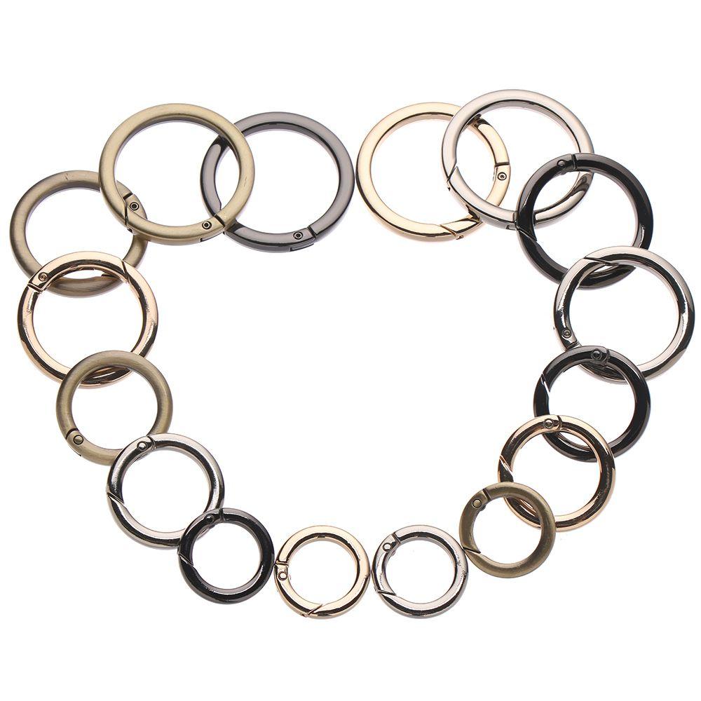 Round Push Trigger Bag Belt Buckle Spring O-Ring Buckles Carabiner Purses Handbags Snap Clasp Clip