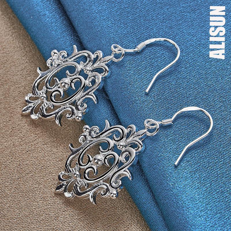 Геометрические серьги для пирсинга из стерлингового серебра 925 пробы. Модные свадебные украшения.