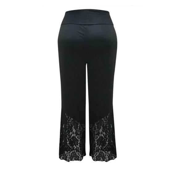 Кружевные летние брюки, шикарные тонкие однотонные женские брюки, женская одежда, повседневная одежда