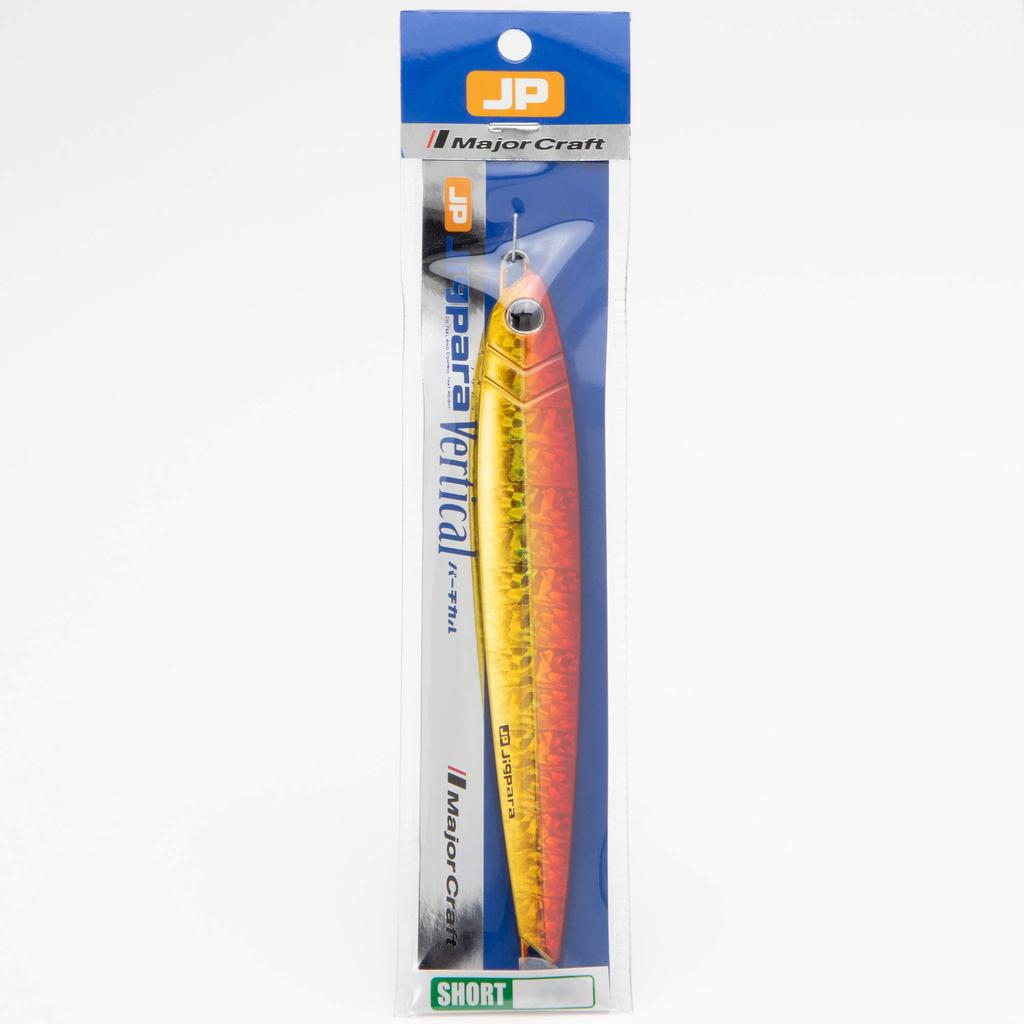 Major Craft Metal Jigpara Vertical Red Gold JPV 250 Lure Jig, Short, 250g, #3,