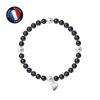 Bracelet - - My Heart - Freshwater Cultured Pearls 5-6 Mm - 925 Silver - Elasticated