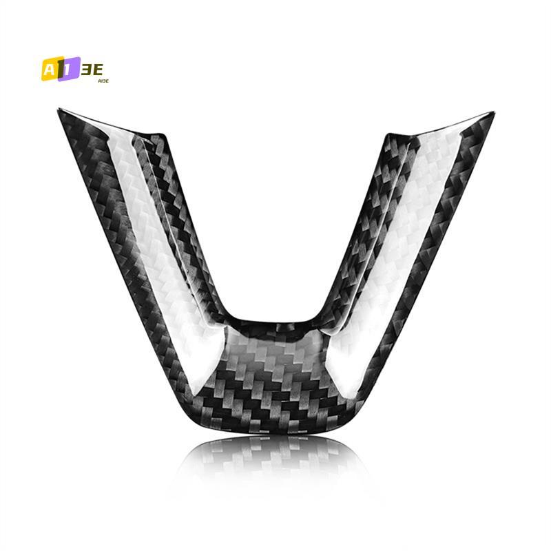 A03E-Car Steering Wheel Cover Trim Sticker Carbon Fiber For Tesla Model 3 Highland 2024 Model3 Interior Accessories