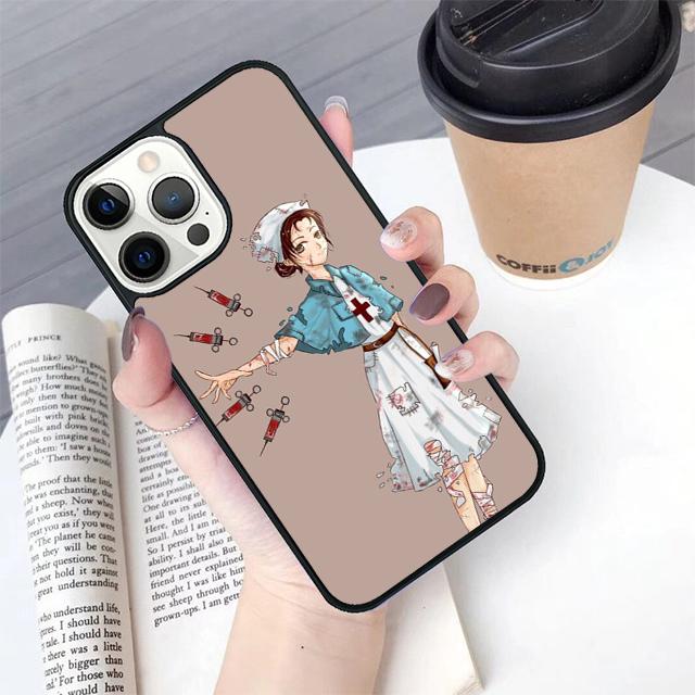 Мультяшный чехол для телефона с изображением врача и медсестры Для iPhone 17 Air 16 15 14 Plus 11 12 13 Pro Max coque