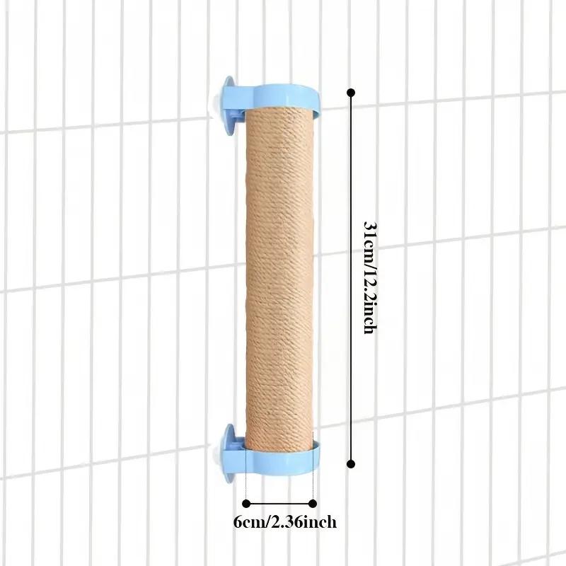 Natural Sisal Rabbit Scratch Post, Adjustable Angle Claw Scratcher, Interactive Climbing Toy for Rabbits Cats