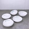 Irregular Ceramic Dinner Plate Set - Mountain Scenery (5-Pack)