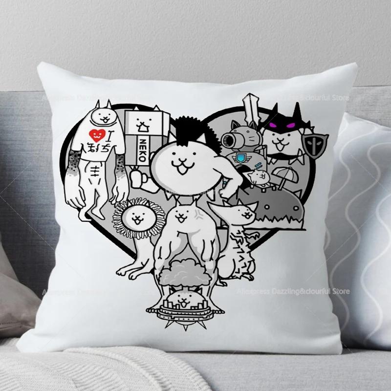 Подушка для кровати Battle Cats, чехол для детской кроватки, персонализированный защитный чехол для подушки, декор комнаты, подарок для ребенка, без вставки