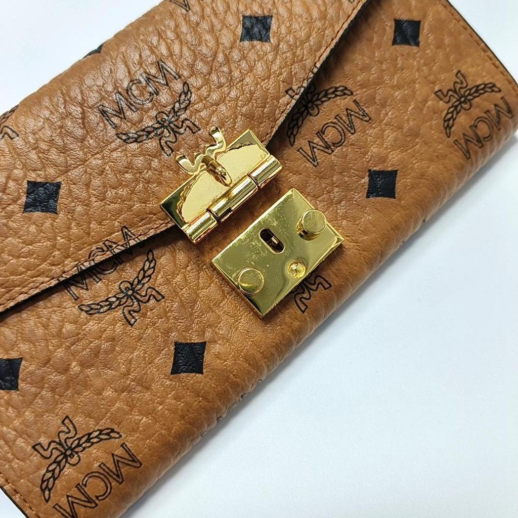 [Pre-Owned] Patricia Visetos Compact Lightweight Vintage Monogram Coated Canvas Envelope Chain Shoulder Bag Large - Very Good #LIV9X5