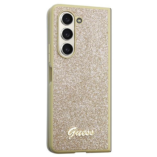 Etui do Samsung Galaxy Z Fold5 Guess Glitter Script Złote