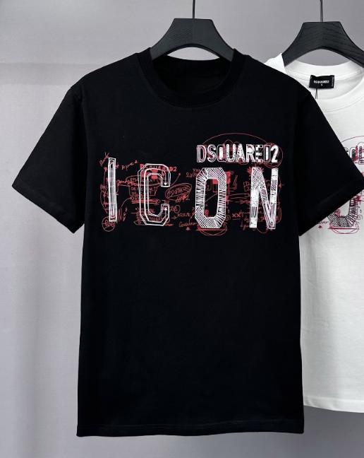 Трендовая мужская футболка DSQ Quadratic Summer Micro Loose D2 европейско-американская личность трендовый осенний топ студенческая базовая футболка