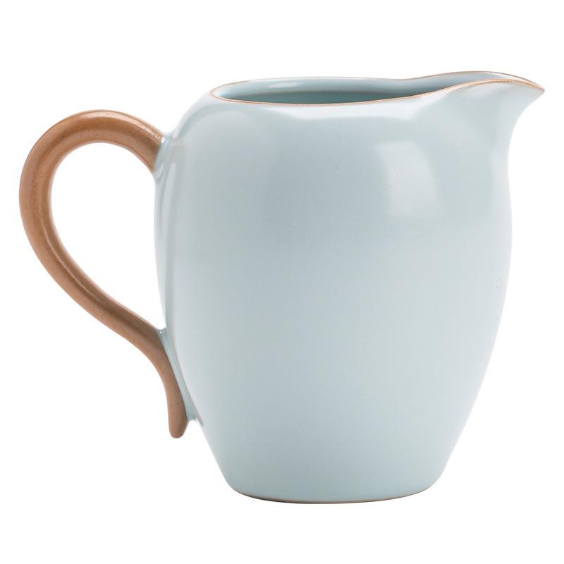 Набор из чашки и ситечка для чая Kiln Sky Blue - Полностью керамический фильтр и чашка для справедливого распределения, Элегантный домашний набор для заваривания чая из листового чая
