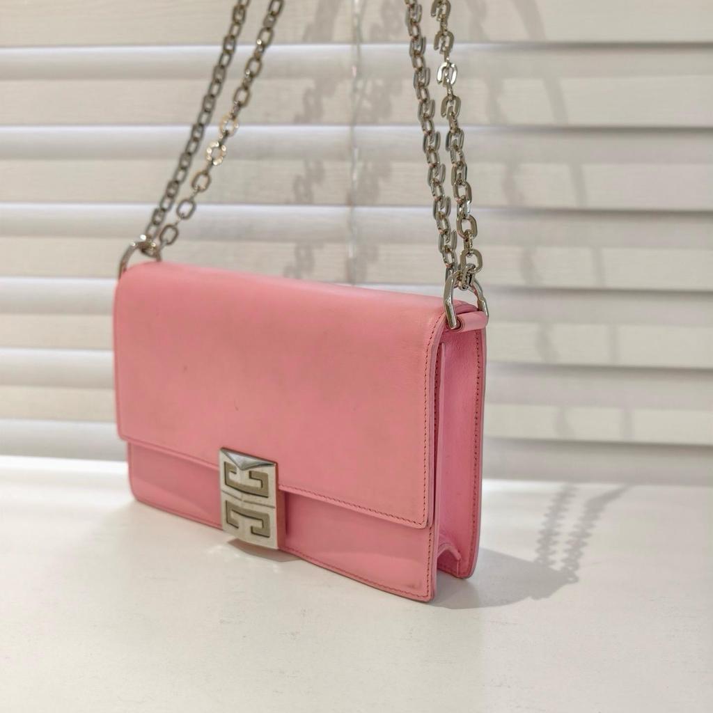 [Pre-Owned] Givenchy Small 4G Bag In Box Leather With Chain 'Baby Pink' - Very Good #1X72XZR