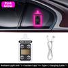 Suction Cup Solar Power Car Light Solar Powered LED Ambient Light  Car Interior Lighting