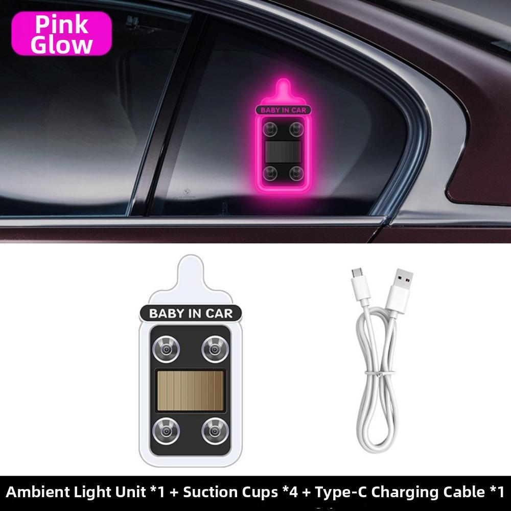Suction Cup Solar Power Car Light Solar Powered LED Ambient Light Car Interior Lighting