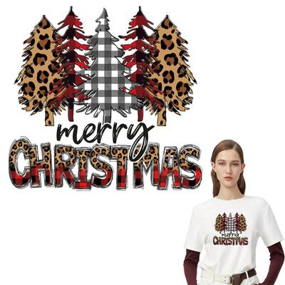 Железная наклейка для одежды, нашивки в виде рождественской елки, термопресс, аппликация Parches Ropa Diy, наклейки для одежды, термопереносная нашивка