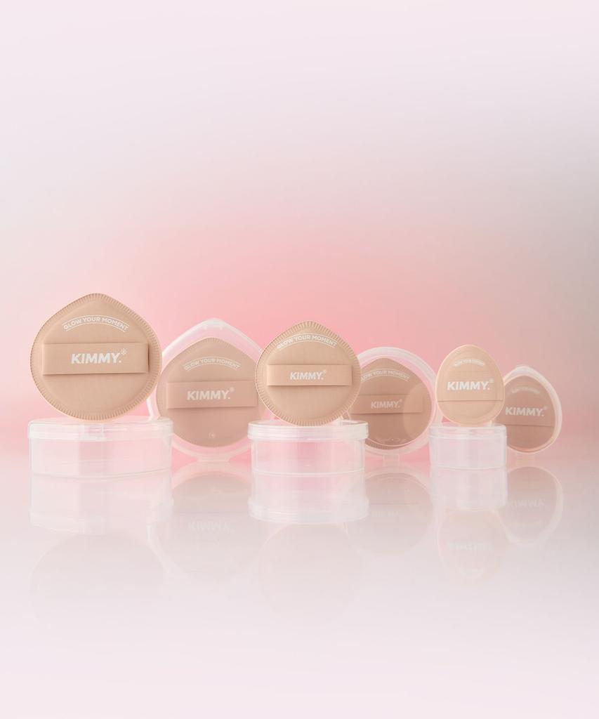 Baby Butt Glow Puff Best 6-Piece Set. 2 Standard (L) + 2 Cushion (M) + 2 Copper Puffs (S)