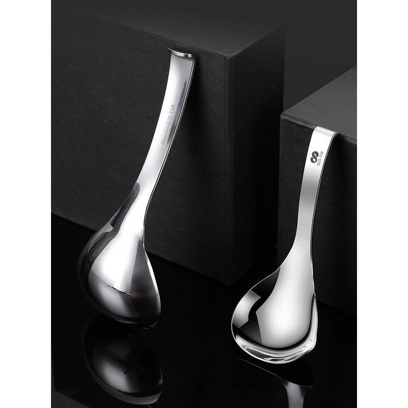 316 Stainless Steel Spoon, Large Household Soup Spoon, Deepened Design, Wall-Mountable, Large Head Spoon, Hot Pot Spoon