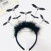 Gothics Sequins Bat Hairband for Adult Kids Cosplay Party Costume Day of the Death Bat Headpiece Halloween Accessories