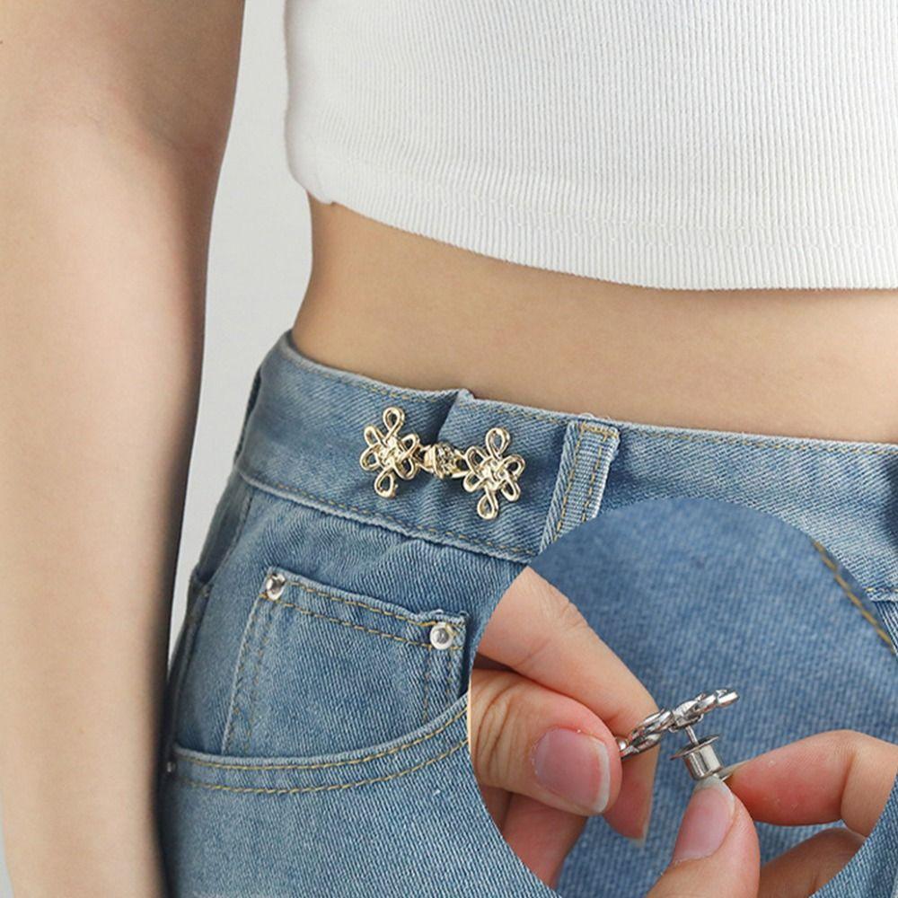 Chinese Knot Love Button Tightener Button Clasps Jean Buttons for Loose Jeans Party
