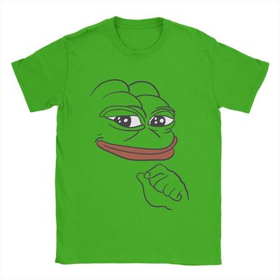 Мужские футболки Smug Pepe The Frog Fashion Хлопковые футболки с коротким рукавом Футболка с круглым вырезом Одежда Подарок на день рождения