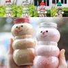 500ml Christmas Candy Jars Christmas Snowman Shaped Snacks Storage Bottle Gifts Bottle With Lids